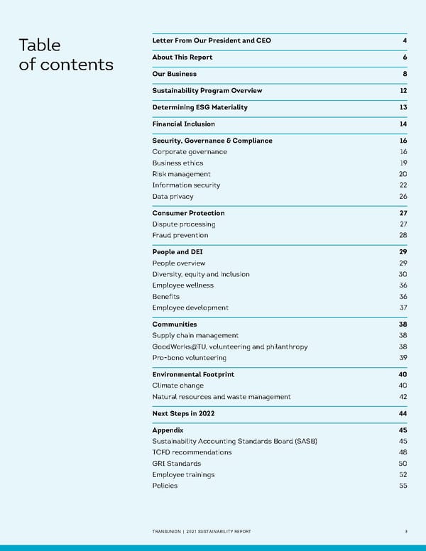 Sustainability Report | TransUnion Flipbook - Page 3