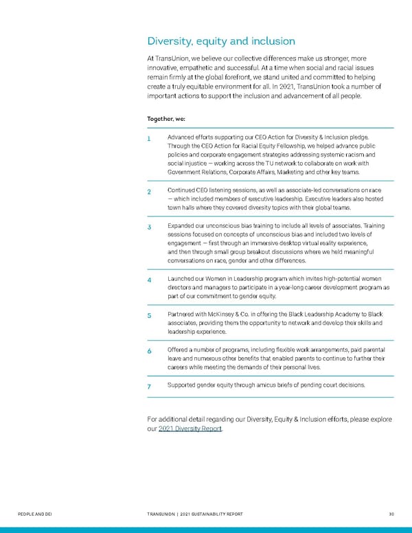 Sustainability Report | TransUnion Flipbook - Page 30