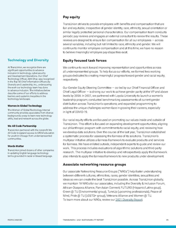 Sustainability Report | TransUnion Flipbook - Page 35