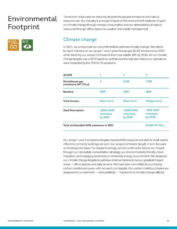 Sustainability Report | TransUnion Flipbook - Page 40