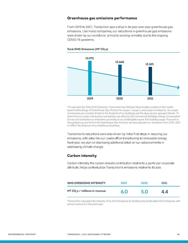 Sustainability Report | TransUnion Flipbook - Page 41