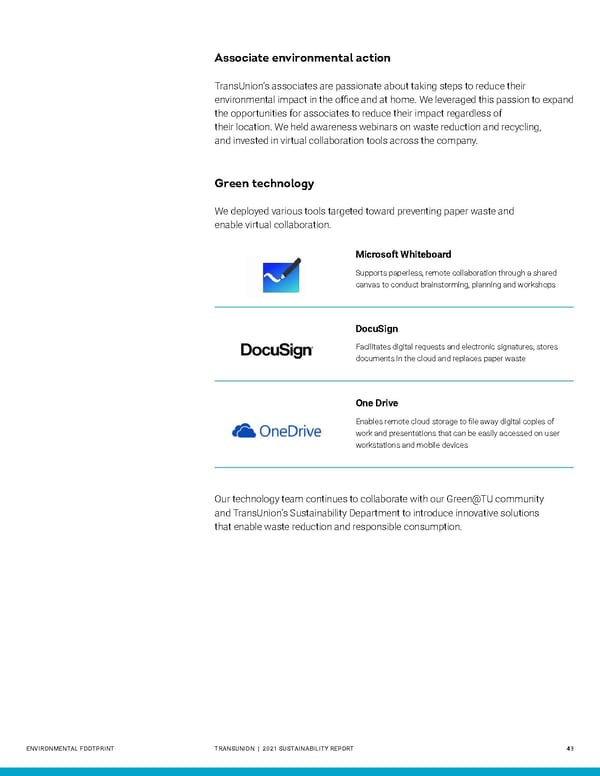 Sustainability Report | TransUnion Flipbook - Page 43