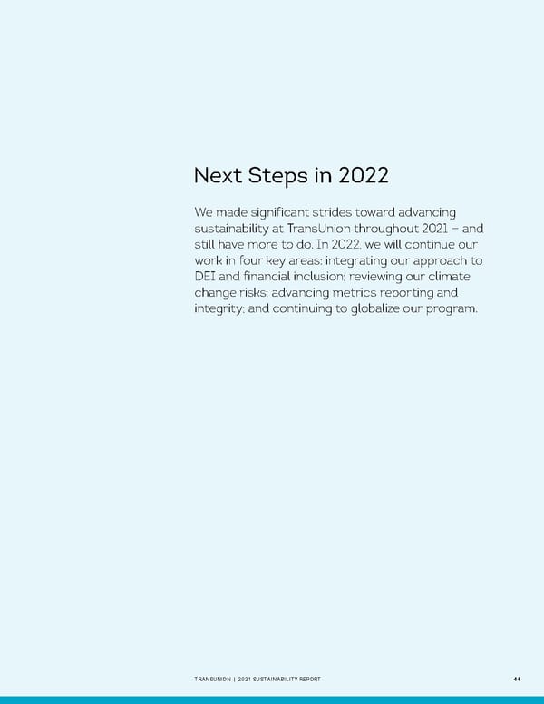 Sustainability Report | TransUnion Flipbook - Page 44