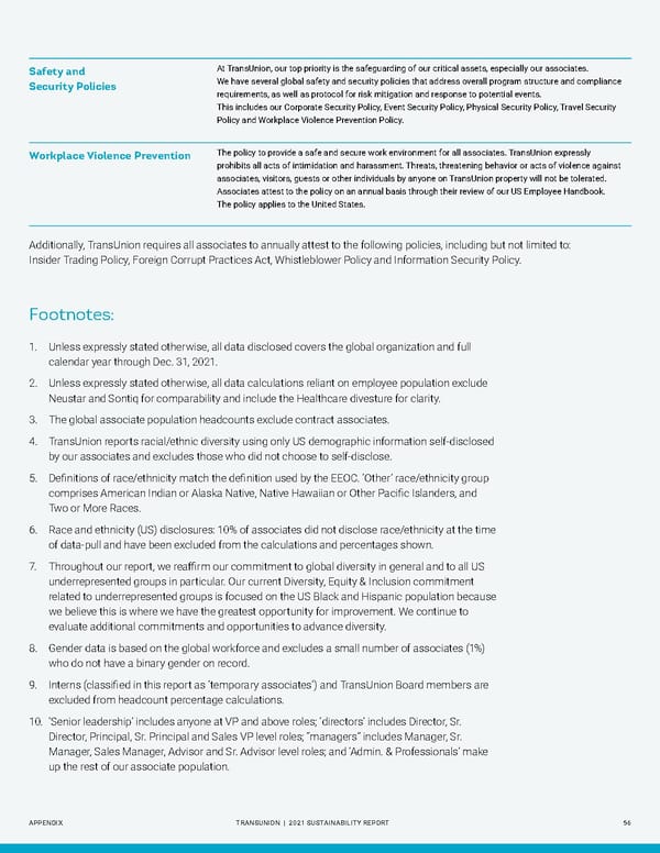 Sustainability Report | TransUnion Flipbook - Page 56